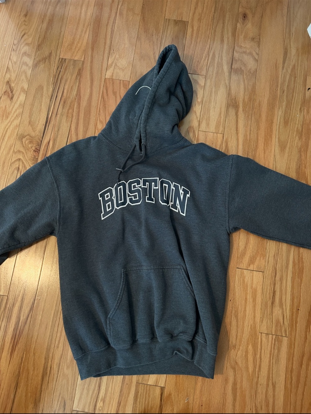 Boston Gray Pullover Hoodie